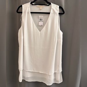 Michael Kors sleeveless white top NWT